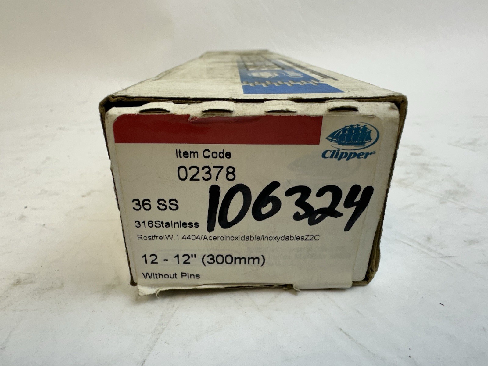 FLEXCO CLIPPER 02378 NO. 36 SS 12\ FLEXCO CLIPPER 02378 NO. 36 SS 12\