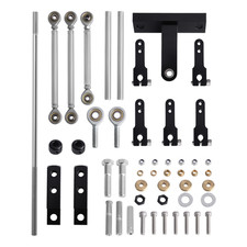 Adjustable Dual Side Mounted 4V Carburetor Linkage Kit Fit for Tunnel Ram Applic picture