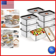 IANFAN 10 Pcs 34oz Stainless Steel Freezer Containers with Airtight Lids picture