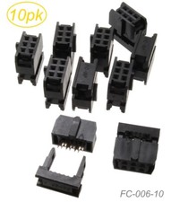 10-Pack 6-Pin (2x3) Female IDC 2.54mm Pitch Connectors for Flat Ribbon Cable picture