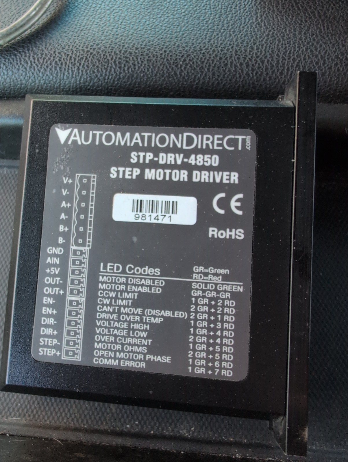 Automation Direct Stepper Motor Drive - STP-DRV-4850 w/Warranty Automation Direct Stepper Motor Drive - STP-DRV-4850 w/Warranty