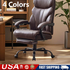 🚩500lbs Big and Tall Office Chair with Footrest Wide Ergonomic Computer Chair picture