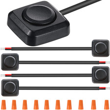 4 Pcs Momentary Push Button Switch 12V 24V Car Mini Button Prewired Surface picture