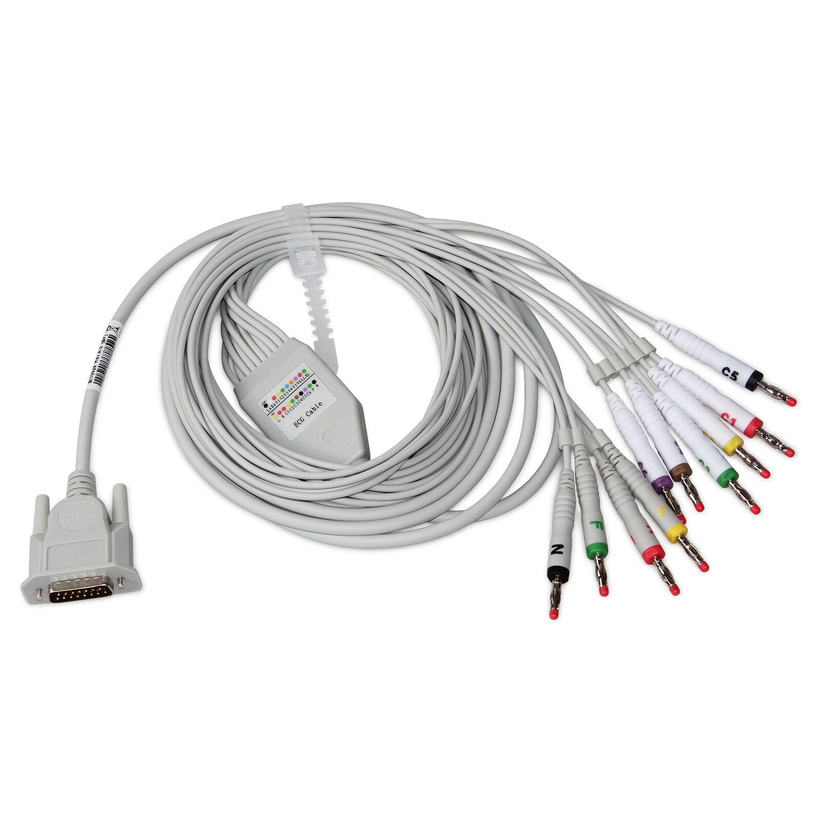 12-Lead ECG Cable Channe Wire for CONTEC ECG EKG Machine ECG1200G ECG90A ECG300G