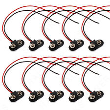 10x 9V 15cm Battery Connector T Type Clip Plug Wire Cord Leads 9 Volt picture