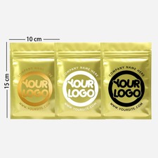 Custom Logo Mylar Pouches Personalized Stand Up Bags Food Grade Snack Herb Pack picture