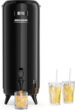 ROVSUN 4.8 Gallon Insulated Beverage Dispenser, Stainless Steel Hot and Cold Dri picture