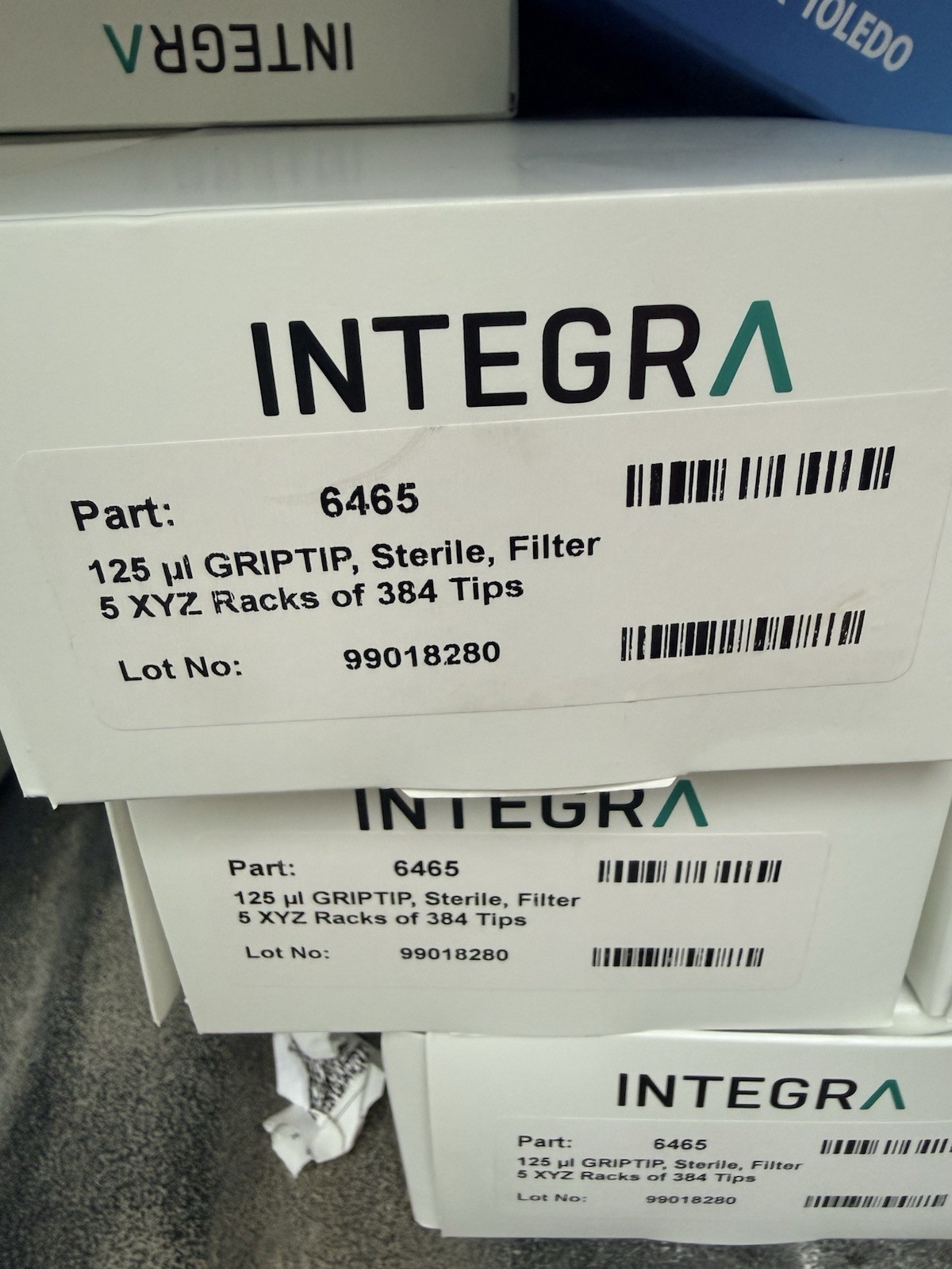 Integra 6465 (2 Pack) 125uL Sterl, Filt 5 XYZ Rack of 384 Tips Integra 6465 (2 Pack) 125uL Sterl, Filt 5 XYZ Rack of 384 Tips