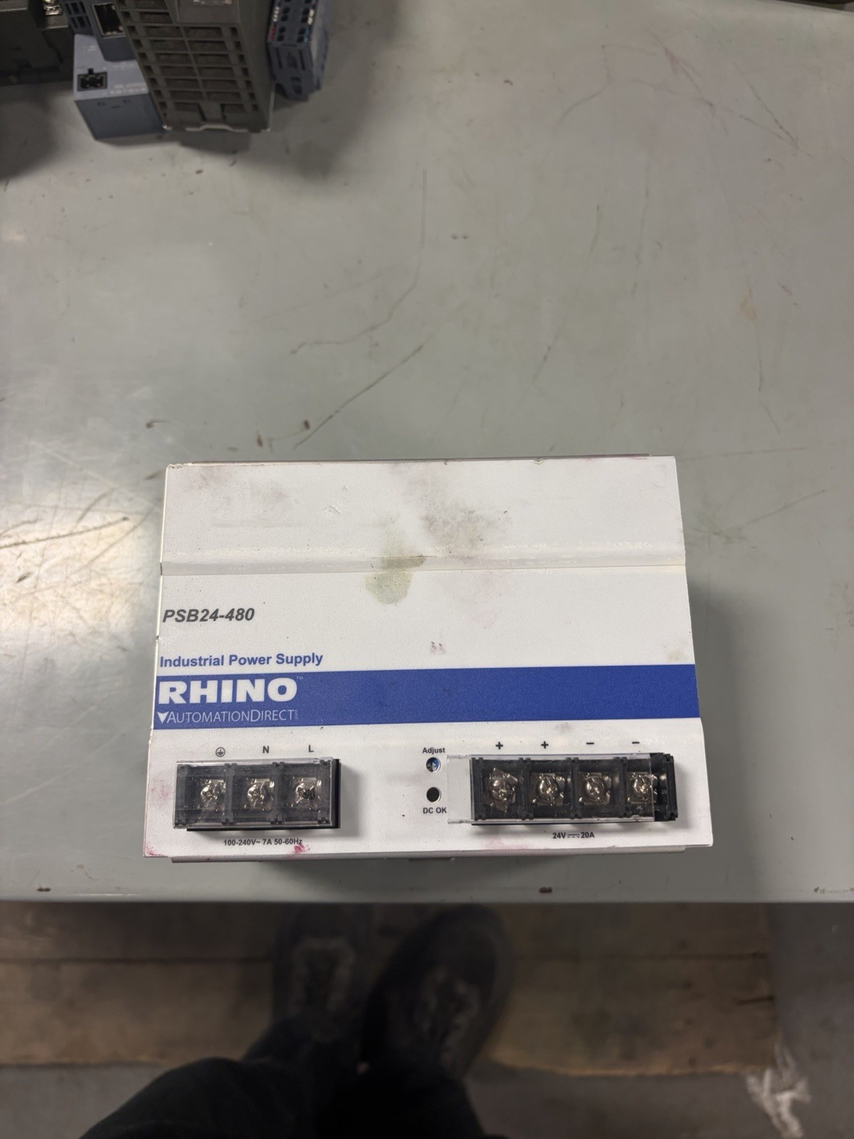 RHINO Automation Direct Industrial Power Supply PSB24-480 USED RHINO Automation Direct Industrial Power Supply PSB24-480 USED