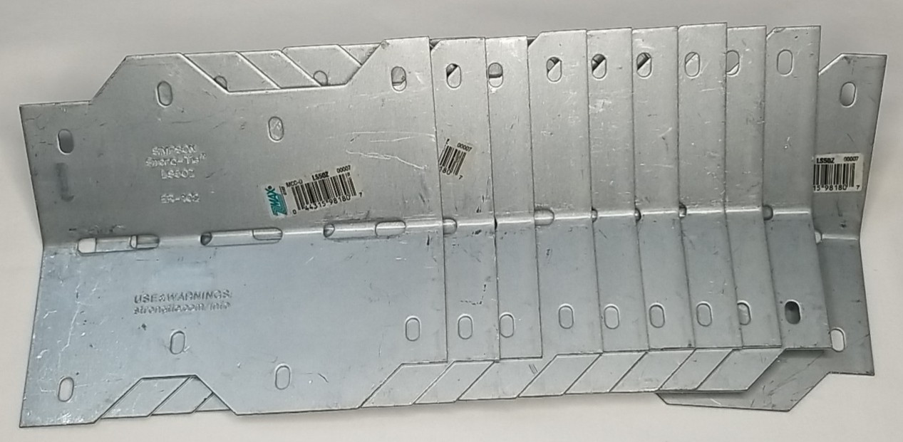 10 Simpson Strong Tie LS50Z ZMax LS Skewable L Angle 4-7/8 in 18 Gauge Adjustabl 10 Simpson Strong Tie LS50Z ZMax LS Skewable L Angle 4-7/8 in 18 Gauge Adjustabl
