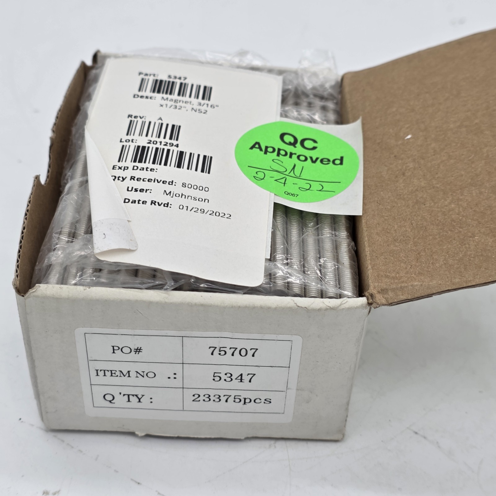 23,375 PCS N52 Neodymium Disc Magnets 3/16\