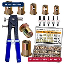 ASKWAY SAE Pressure Rivet Nut Tool Kit 420pcs, SAE Thread Rivet Nuts Kit picture