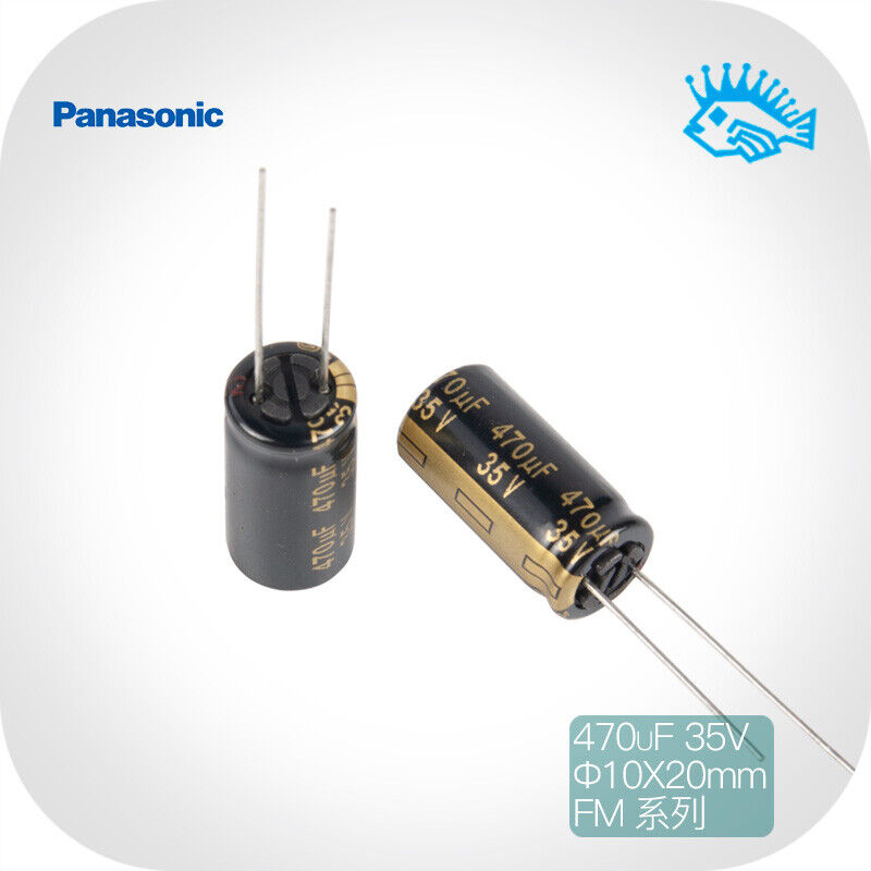 470UF 35V Panasonic FM low impedance fever audio electrolytic capacitor 10x20mm