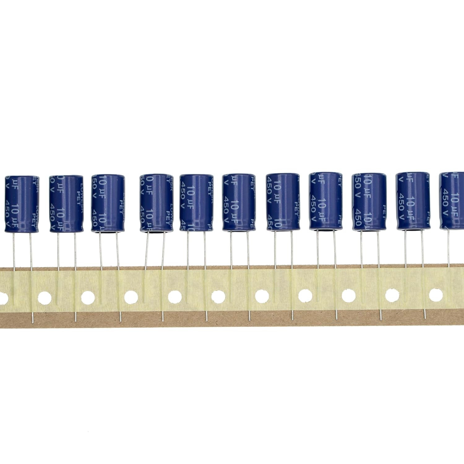 50 Pieces 450V 10UF 10X17Mm High Frequency LOWESR Plug-In Aluminum Electrolytic