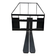 AGT 48in Pallet Fork Frame Skid Steer Attachment Quick Attach Mount Heavy Duty picture