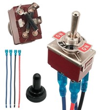 Momentary Reverse Polarity Switch 12V 30A DPDT 4 Pin On Off On Toggle Swit... picture