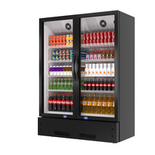 Commercial Refrigerator Display Cooler 2 Glass Door Merchandiser Beverage Fridge picture