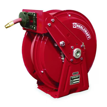 Reelcraft Dp7850 Olp Spring Return Hose Reel, 1/2 In Hose Diameter, 50 Ft