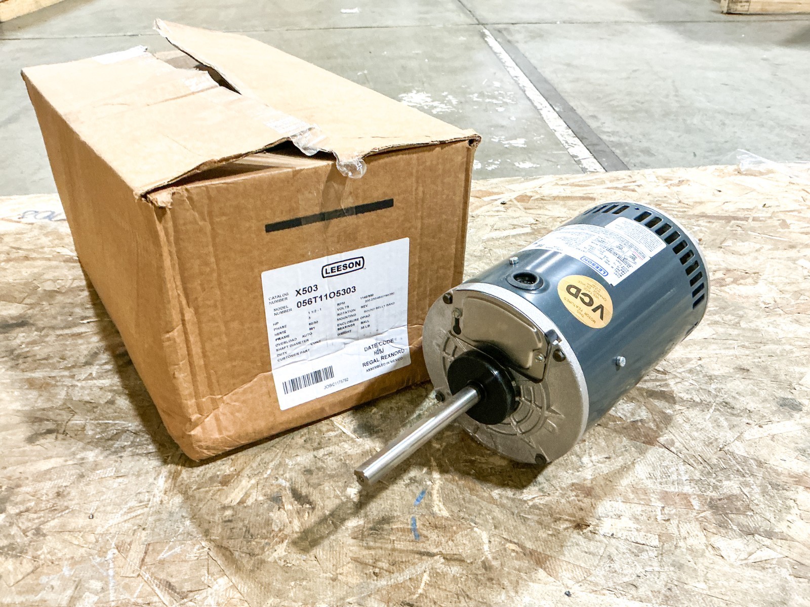 New Leeson X503 Electric Pump 3PH 460V 1-1/2HP 1140RPM 056T11O5303 New Leeson X503 Electric Pump 3PH 460V 1-1/2HP 1140RPM 056T11O5303