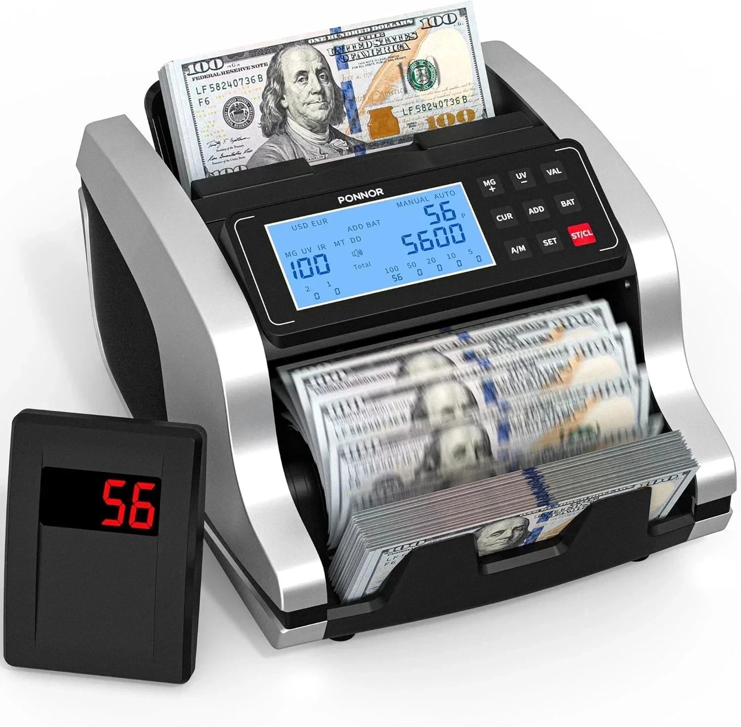 Money Counter Machine with Value Count, UV/MG/IR/MT/DD Counterfeit Bill Detectio Money Counter Machine with Value Count, UV/MG/IR/MT/DD Counterfeit Bill Detectio