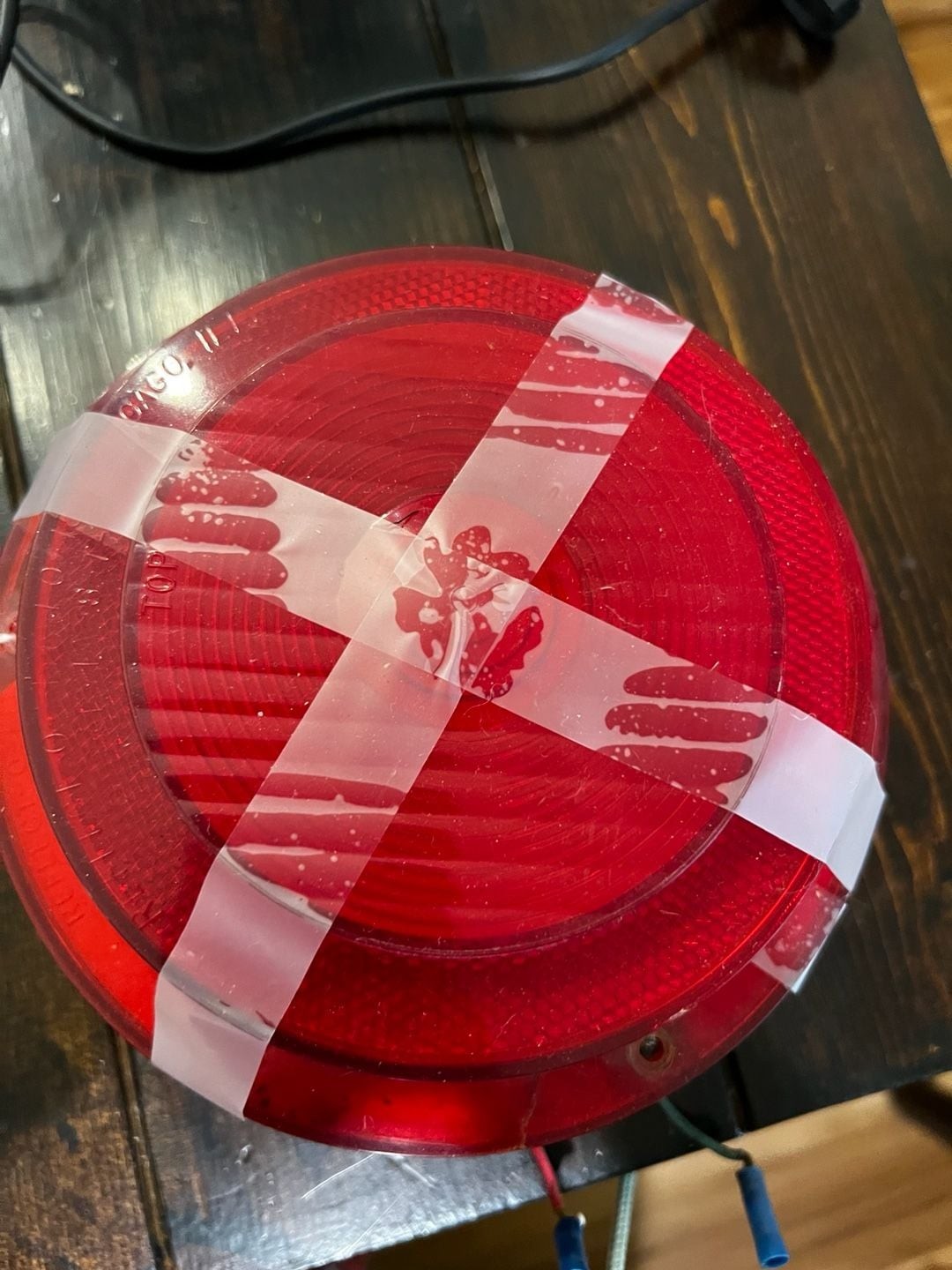 Two Vintage Red Warning Beacon Lights for 1969 camper