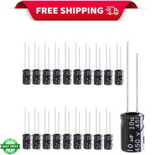 20pcs Electrolytic Capacitor 10uf with Aluminum Radial Leads 10uf-450v-13x20 picture