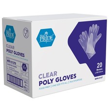 MED PRIDE Clear Poly Food Prep Gloves Disposable Plastic Food Service 1000ct picture