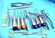 PREMIUM GERMAN SET OF 25 Veterinary Dental Extraction Instruments Kit Forceps picture