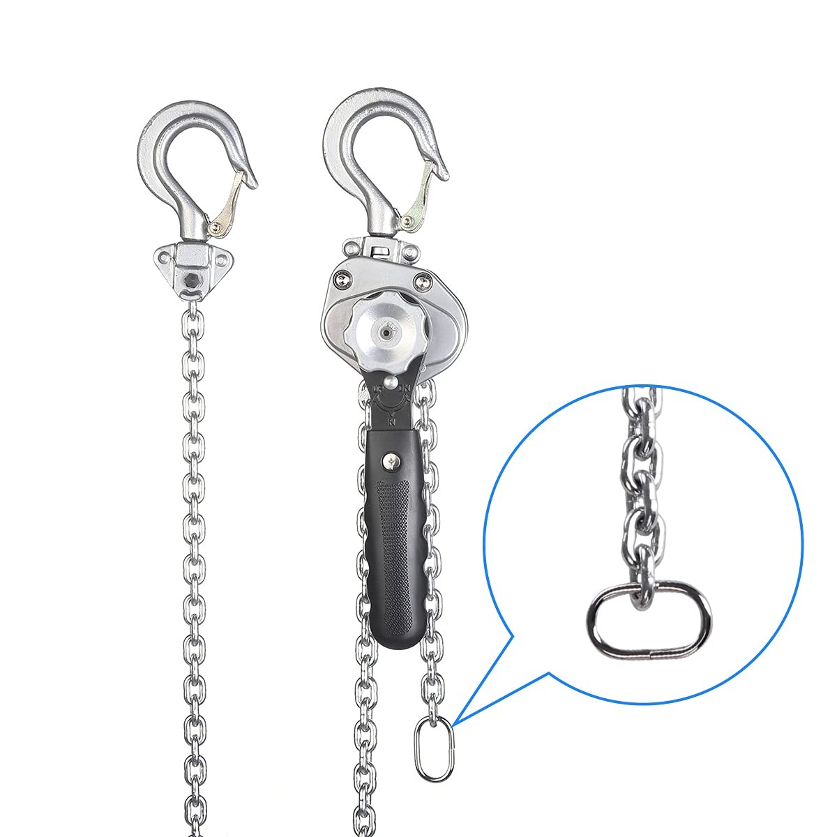 Amarite Mini Lever Chain Hoist 1/2 Ton 1100 lbs 5 ft Lift 5.8 lb Amarite Mini Lever Chain Hoist 1/2 Ton 1100 lbs 5 ft Lift 5.8 lb