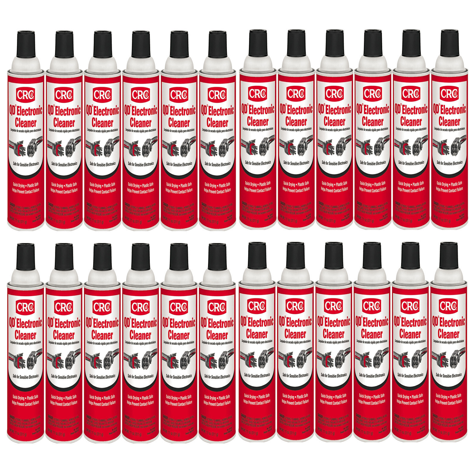 CRC 05103 QD Electronic Quick Drying Formula Contact Cleaner 11 Oz. Pack of 24