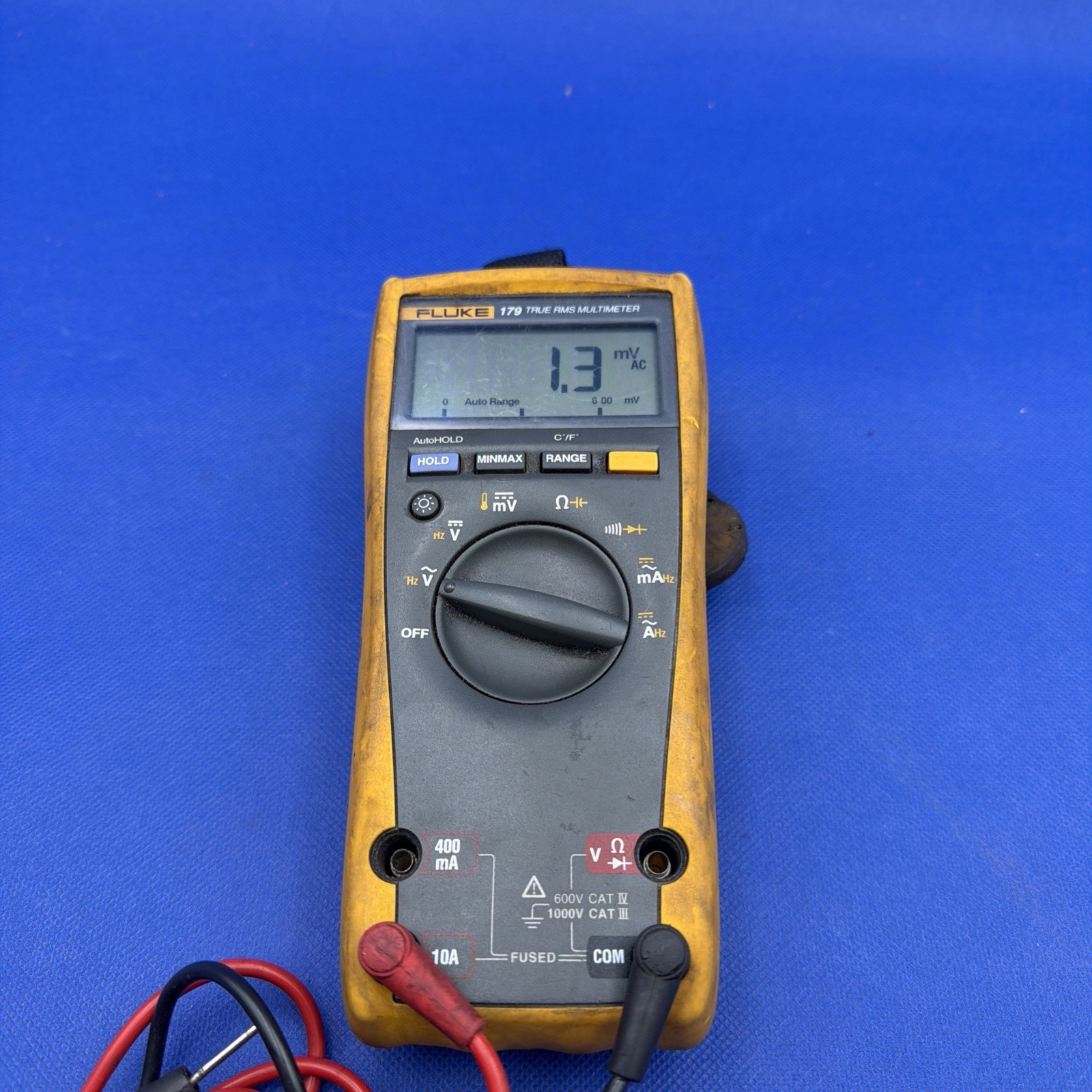 FLUKE 179 Digital Multimeter Color Yellow/Gray Tested Works FLUKE 179 Digital Multimeter Color Yellow/Gray Tested Works