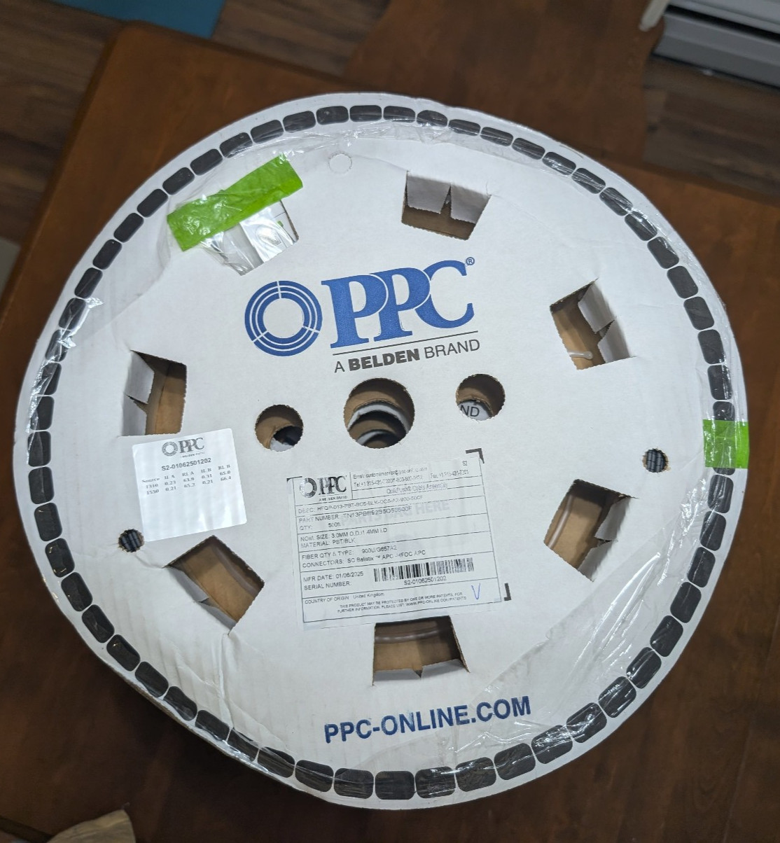 500ft Belden/PPC QuikPush Cable Assembly 900U/G657A2 500ft Belden/PPC QuikPush Cable Assembly 900U/G657A2