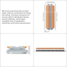 Lever Wire Nut Connector, DIY Wire Connectors(24-12 AWG), Push-in Electrical picture
