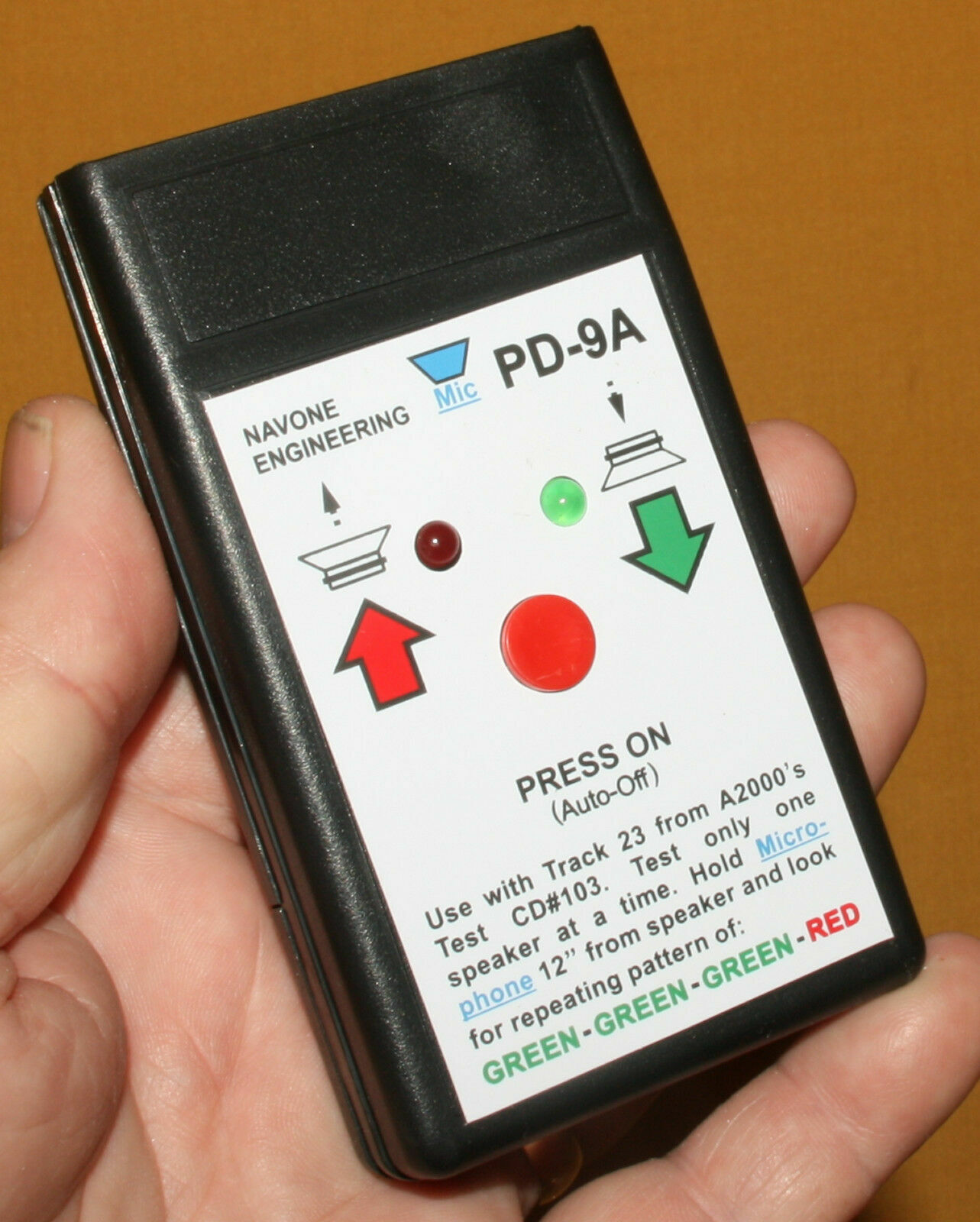 PD-9A Polarity Checker Phase Detector Self-Test Auto-Off Audio Speaker Testing