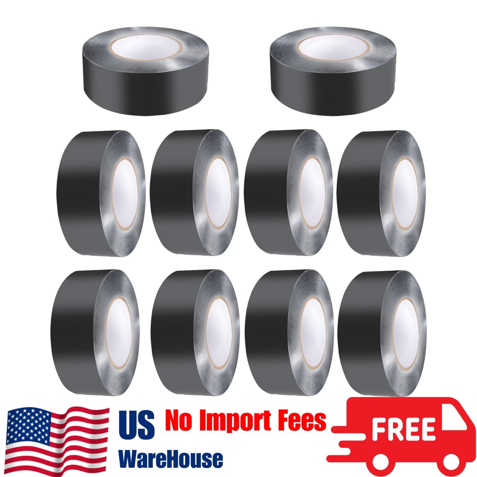 Deck Joist Tape Waterproof Butyl Flashing Tape 2 in x 50 ft, Pack of 10 Deck Joist Tape Waterproof Butyl Flashing Tape 2 in x 50 ft, Pack of 10