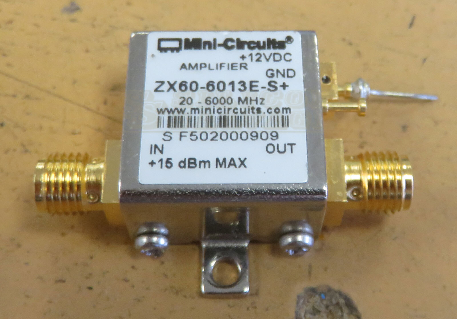 Mini-Circuits ZX60-6013E-S+ 20-6000MHz SMA RF Coaxial Amplifier 20MHz-6GHz Mini-Circuits ZX60-6013E-S+ 20-6000MHz SMA RF Coaxial Amplifier 20MHz-6GHz