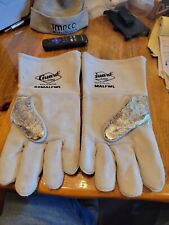 1 pr Guard-Line Heat Barrier Leather Gloves Made w/Kevlar 65MALFWL Large Welding picture