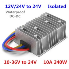 10-36V to 24V 10A 240W isolated Waterproof power converter 12V/24V to 24V DC-DC picture