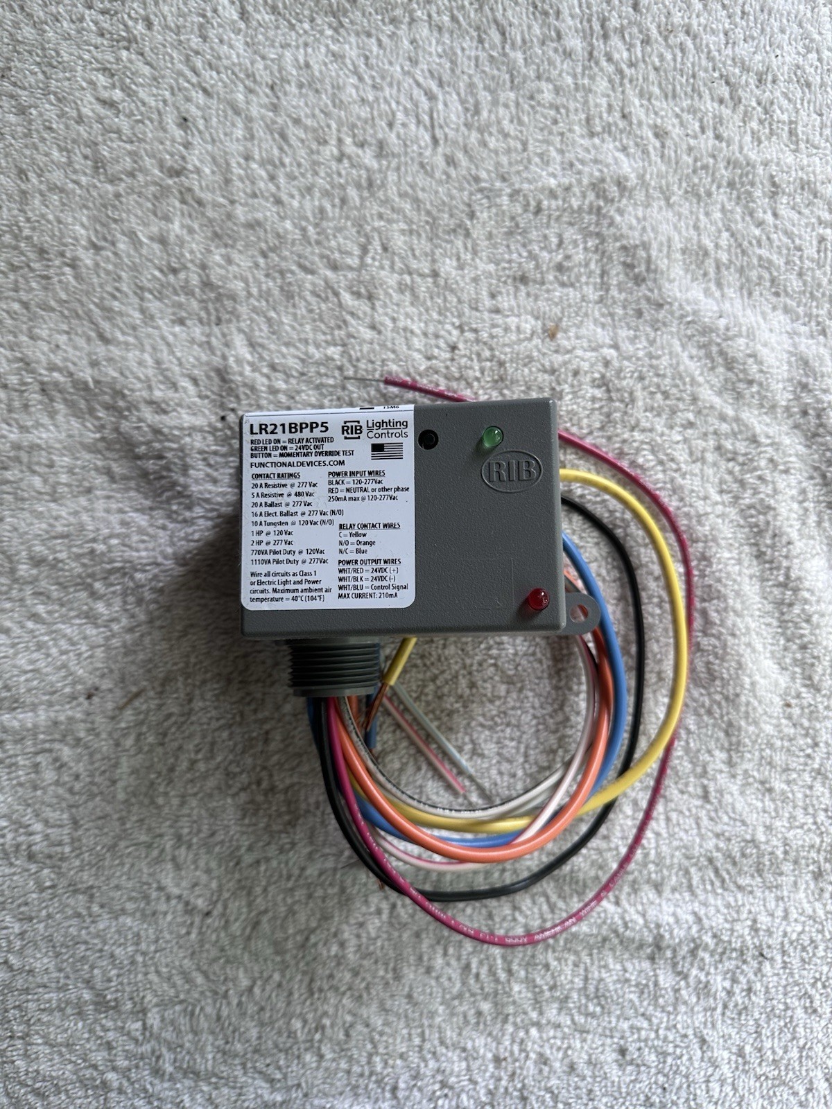 RIB LR21BPP5Universal Voltage Power Pac, 20A Input 120/277V, Output 24V, NEW RIB LR21BPP5Universal Voltage Power Pac, 20A Input 120/277V, Output 24V, NEW