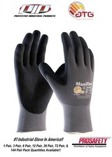 LOT 34-874 MaxiFlex Nitrile Grip Construction Landscaping Industrial WORK GLOVES picture