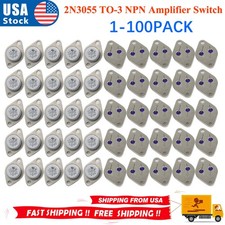 Lots 2N3055 TO-3 NPN Amplifier Switch Transistor Audio Power Metal Case 15A/60V picture