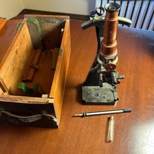 Antique Brass Abbe Refractometer No. 46,305 19299 With Original Box Very Rare picture