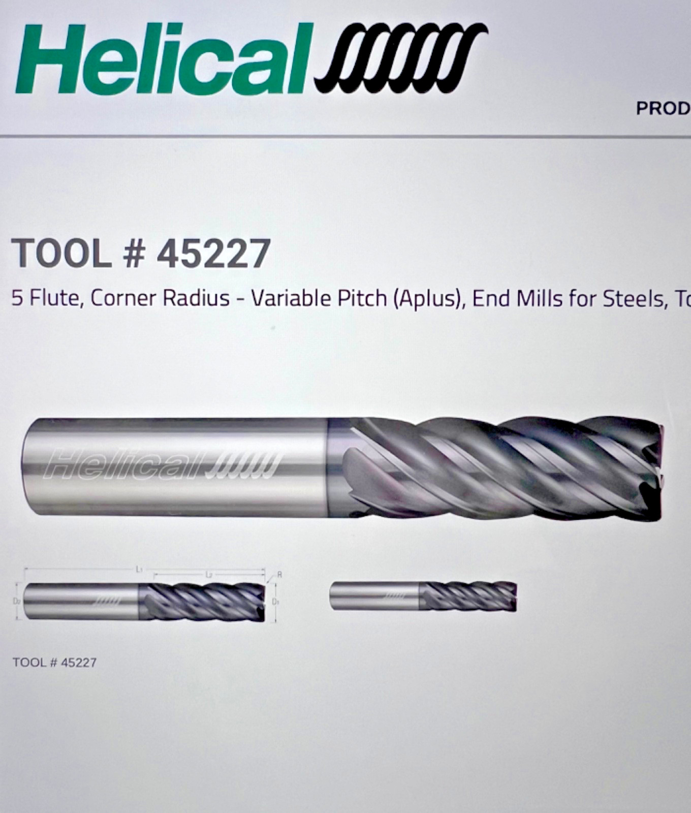 HELICAL #45227 HEV-R-50375-R.030, 3/8