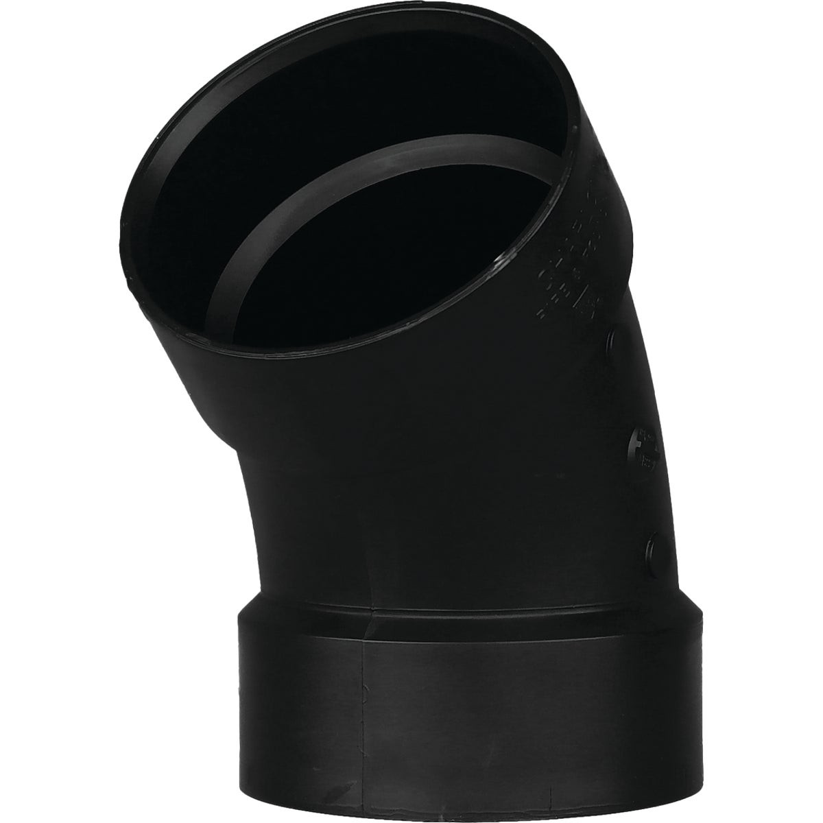 Charlotte Pipe 3 In. Hub x Hub 45 Deg. ABS Elbow (1/8 Bend) ABS 00321 1000HA Charlotte Pipe 3 In. Hub x Hub 45 Deg. ABS Elbow (1/8 Bend) ABS 00321 1000HA