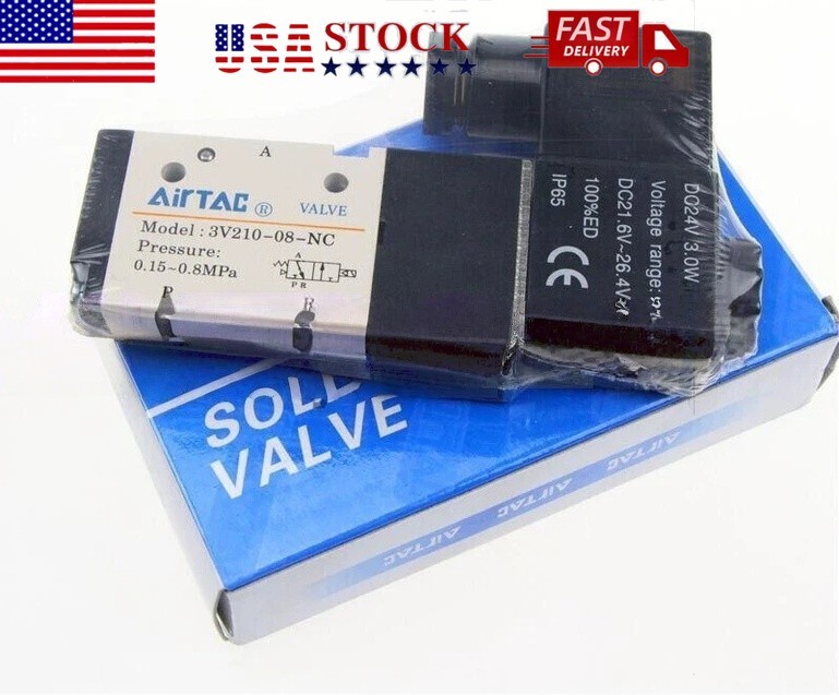 1PCS NEW AIRTAC 3V210-08NC DC24V Solenoid Valve 3V21008NC Fast shipment 1PCS NEW AIRTAC 3V210-08NC DC24V Solenoid Valve 3V21008NC Fast shipment