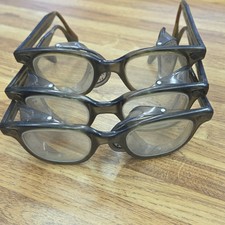 3 Vintage Bouton U-Fit Safety Glasses Folding Side Shields Steampunk Gray picture