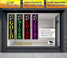 We Buy Gold Silver Coins Jewelry Led light box window signs 4 sign Package picture