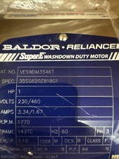 Baldor Reliance Super E Wash down Duty Motor Cat#VESWDM3546T Spec# 35SS620Z818G1 picture