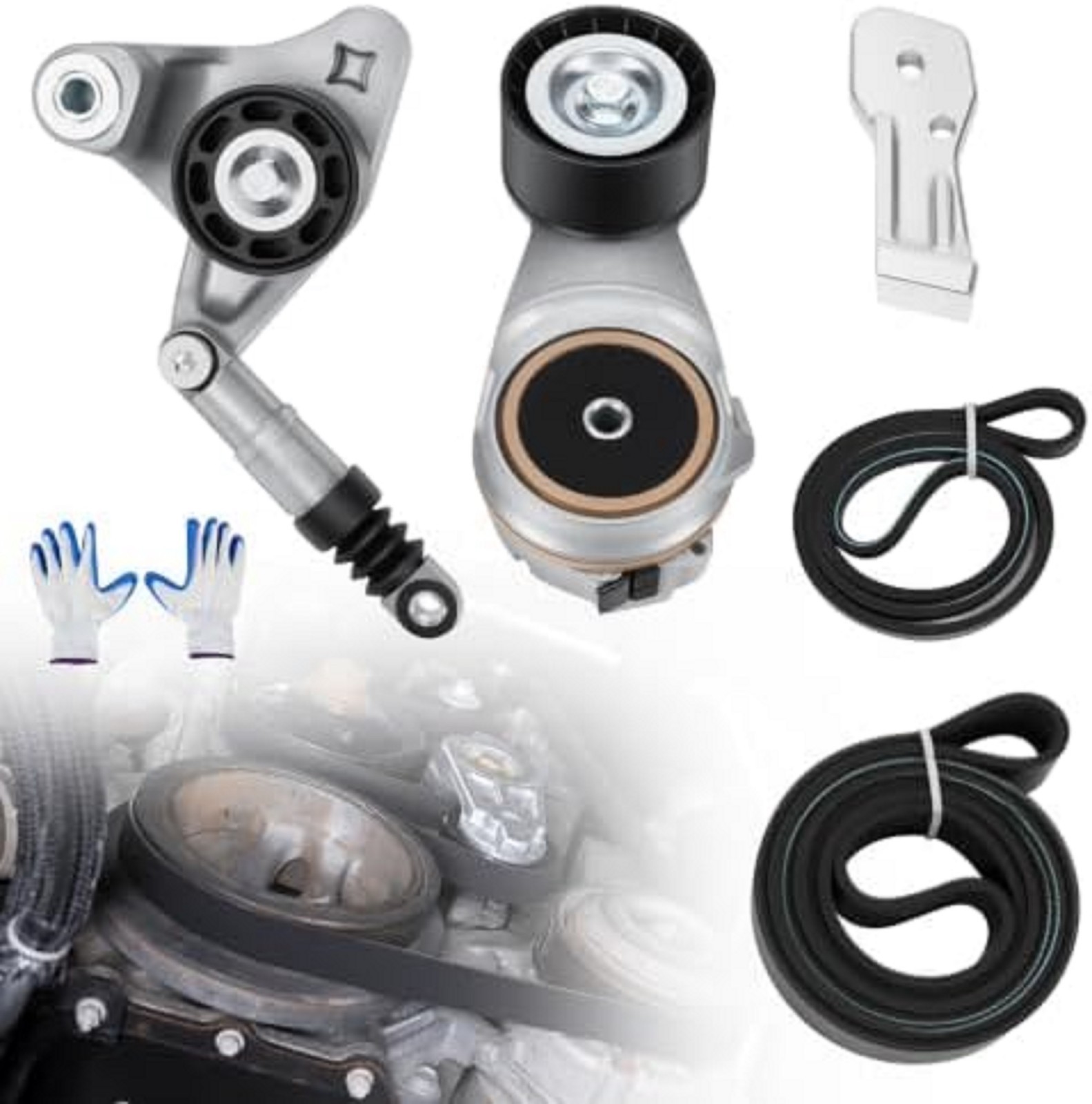 Kozlira Engine Serpentine Belt Tensioner Drive Kit with Bracket Fit for Jeep ... Kozlira Engine Serpentine Belt Tensioner Drive Kit with Bracket Fit for Jeep ...