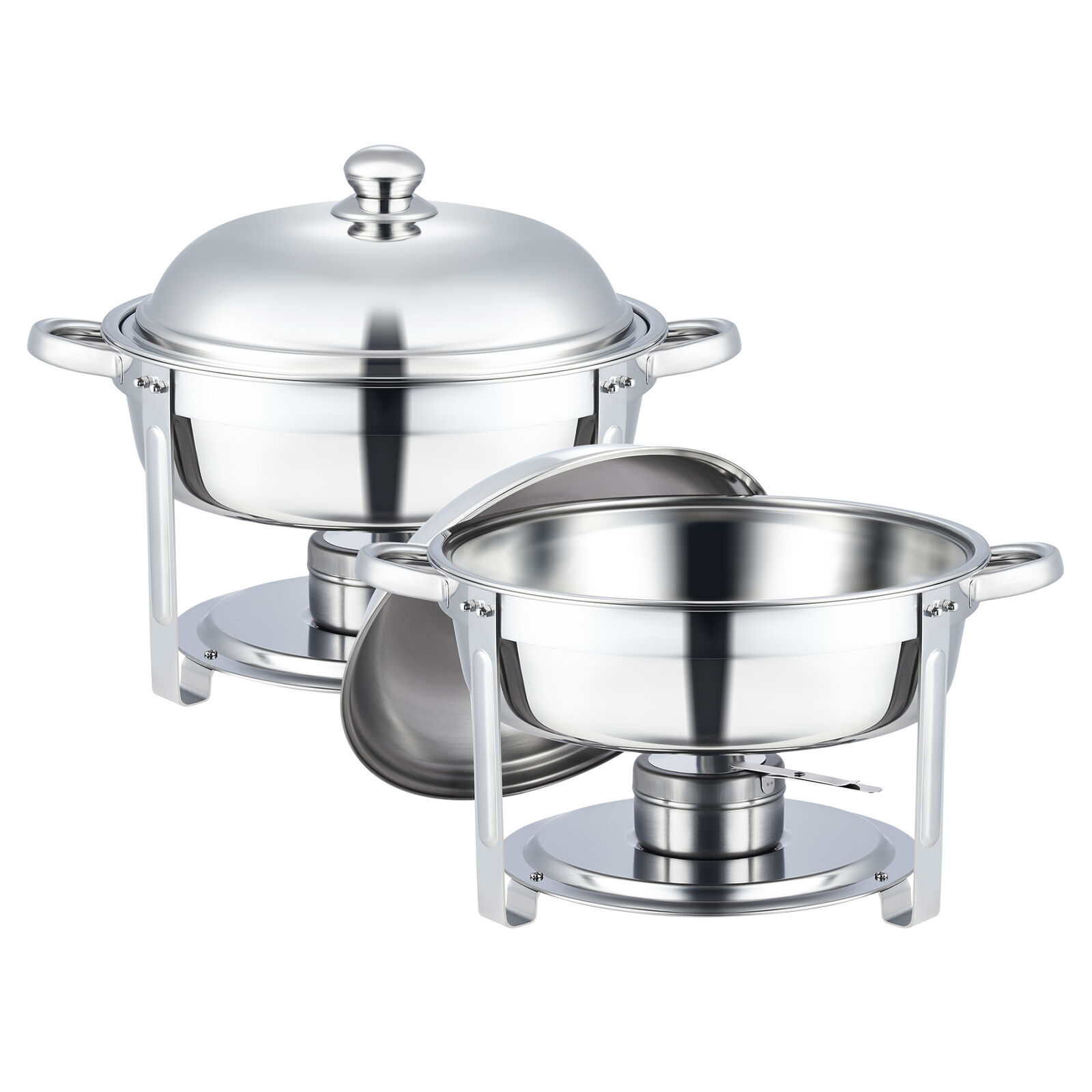 2 Pack Stainless Steel Chafer 5.3Qt Chafing Dish Sets Bain Marie Food Warmer